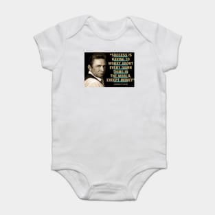 Johnny Cash Quotes - "Success Is Having To Worry About Every Damn Thing In The World Except Money" Baby Bodysuit